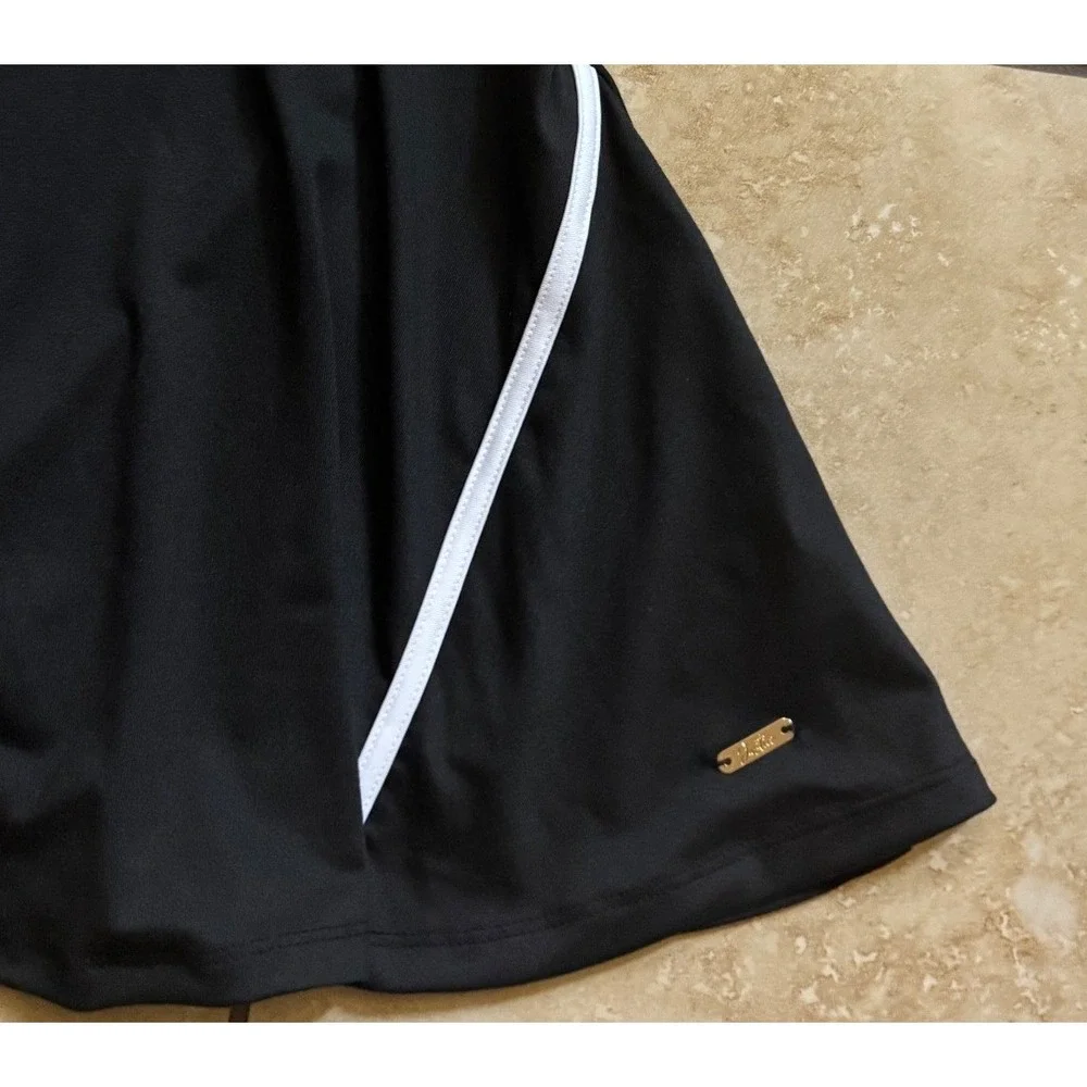 Justice Dress Girls S 7/8 Black White Sporty Athletic Built-in Shorts Pocket NEW
